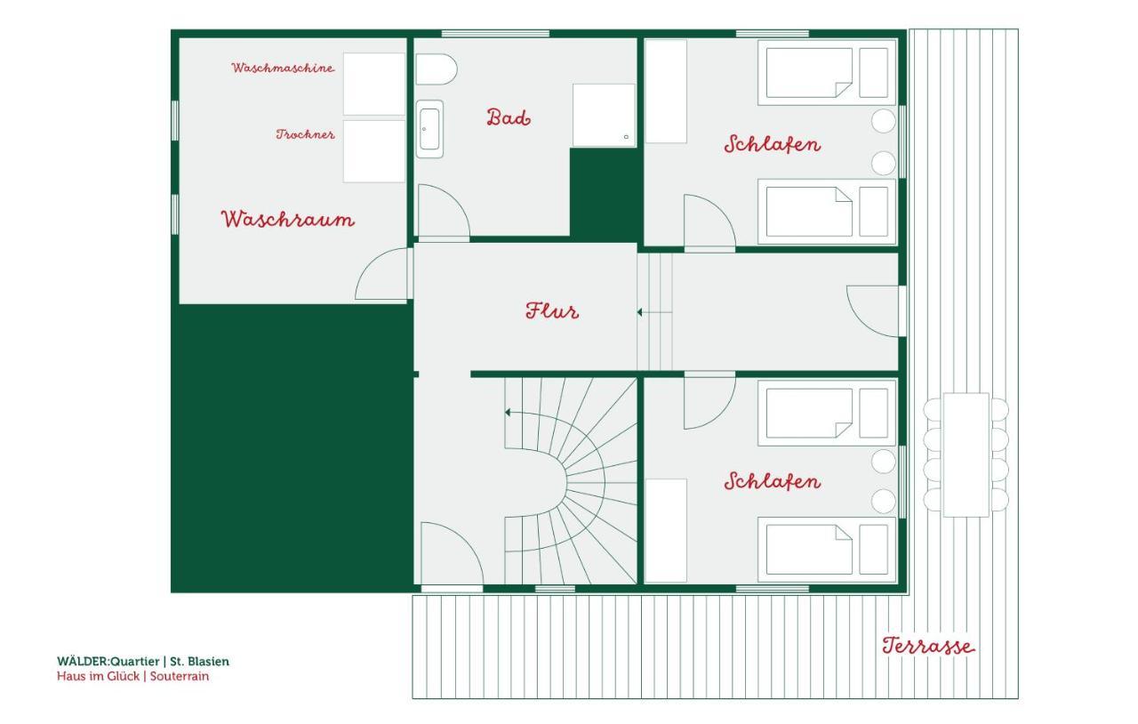 Waelder: Quartier Haus Im Glueck Vila St. Blasien Exterior foto